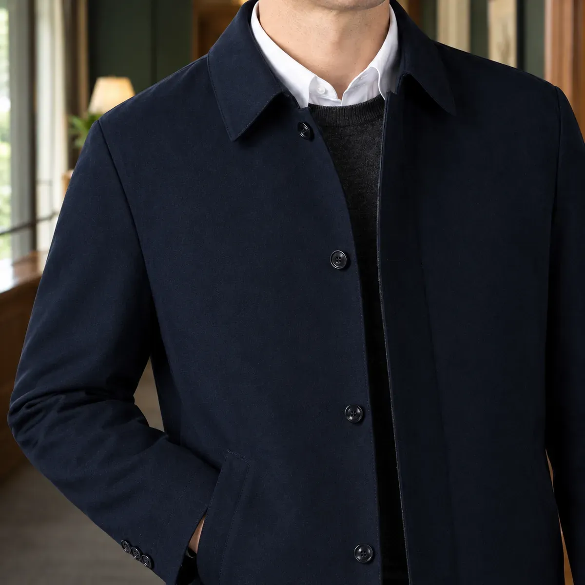 Mathias Collared Jacket — detail