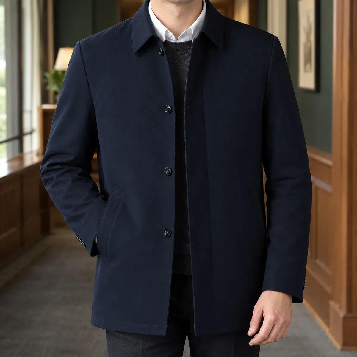 Mathias Collared Jacket — gallery photograph 1